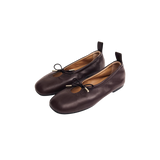 ALOHAS Rosalind Brown Leather Ballet Flats