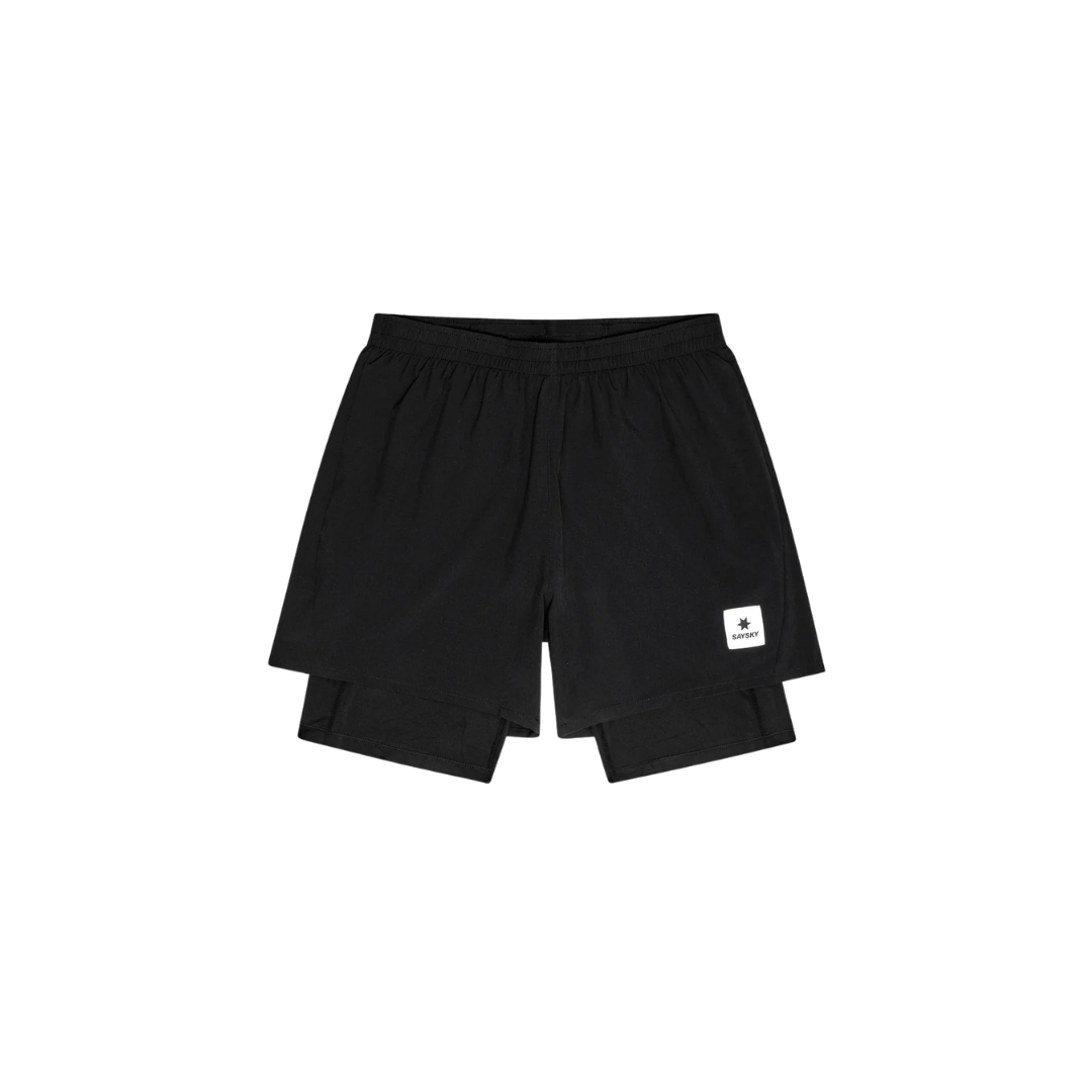 SAYSKY Pace 2 in 1 Running Shorts 5" in Black