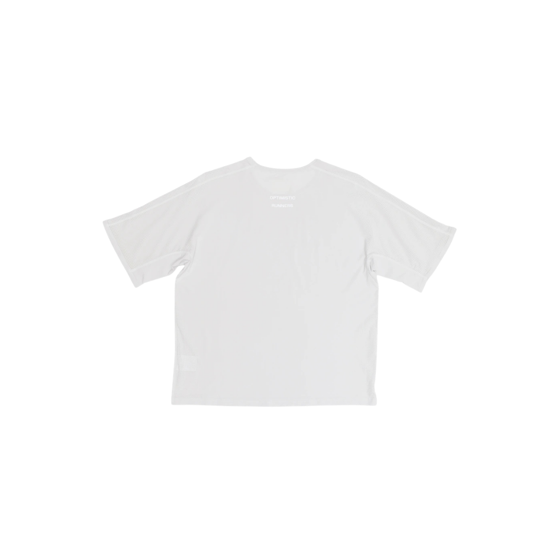 Optimistic Runners Perforated T-Shirt in Cool-Grey