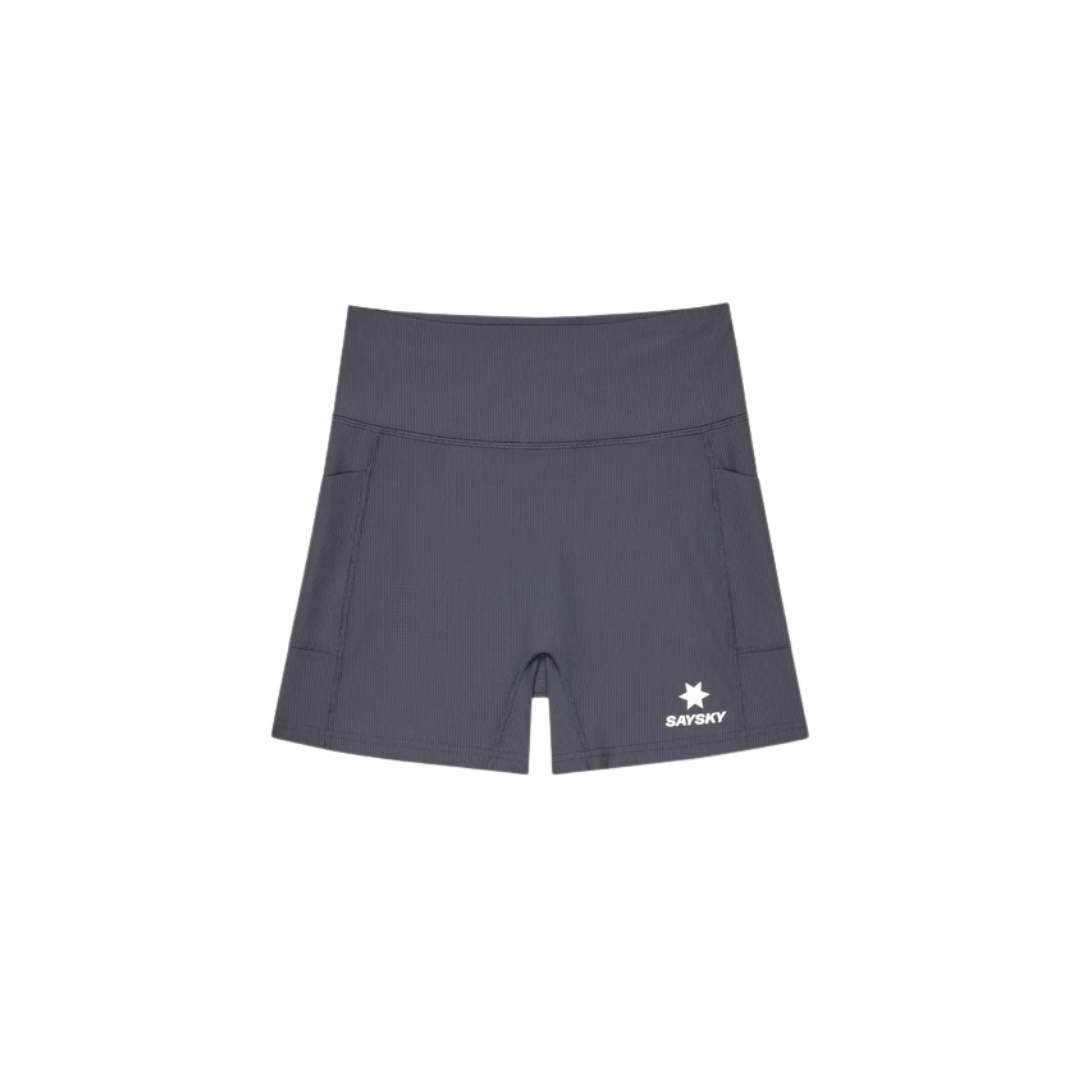 SAYSKY Women’s Combat+ Rib 4-inch Short Tights in Grey