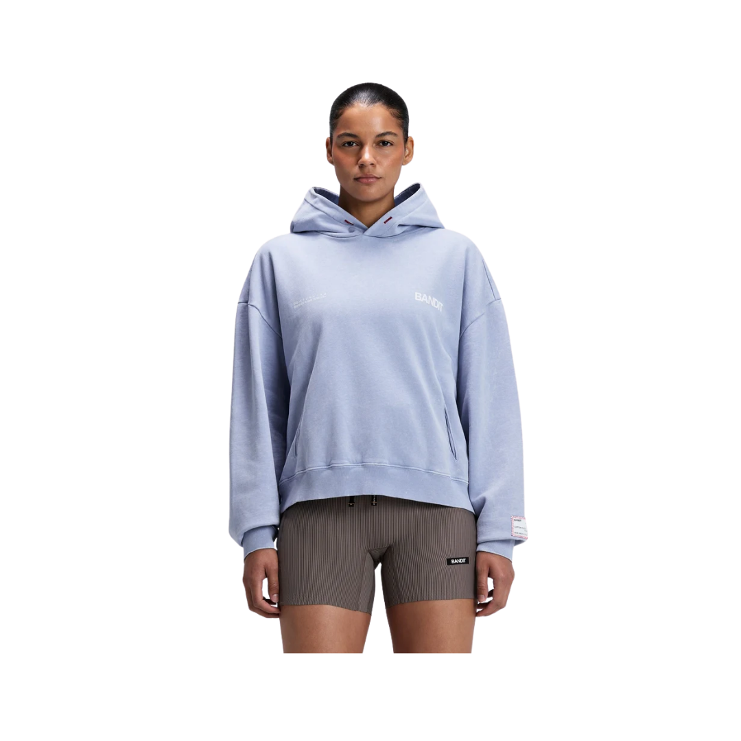 Bandit Unisex Chroma Wash Cropped Hoodie in Steel Horizon