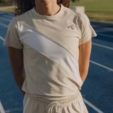 Tracksmith W Van Cortlandt Tee - Brown Rice/Ivory