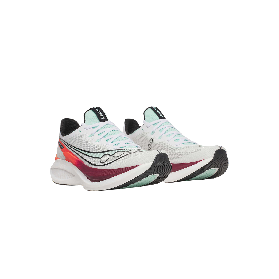 Saucony Endorphin Pro 5 Men's Shoes - White/Crimson running shoes – view 2