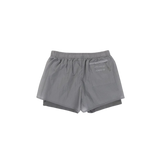 Optimistic Runners Glossy-Ripstop Shorts Light Grey