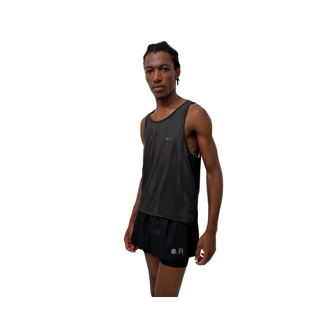 Optimistic Runners Layered Shorts AW26 in Black for running and training
