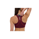 Bandit W Stamina Scoop Neck Run Bra with Contrast Stitching Fig/Intense Red