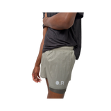 Optimistic Runners Layered Shorts AW26 in Grey for running and training