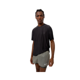 Optimistic Runners Glossy T-Shirt in Black with glossy vertical lines