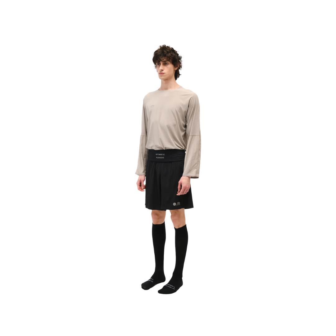 Optimistic Runners Perforated Longsleeve in Camel