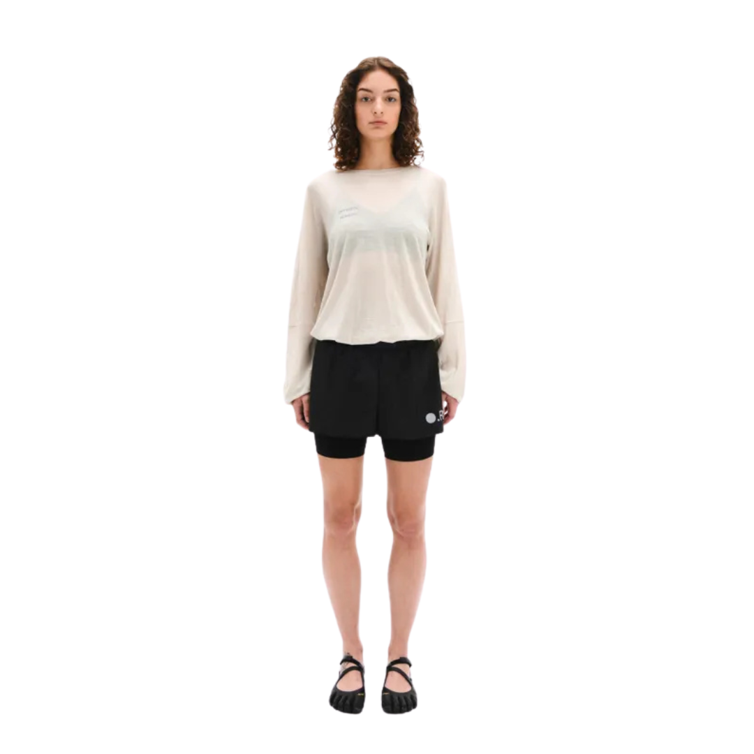 Optimistic Runners Glossy Ripstop Shorts Black