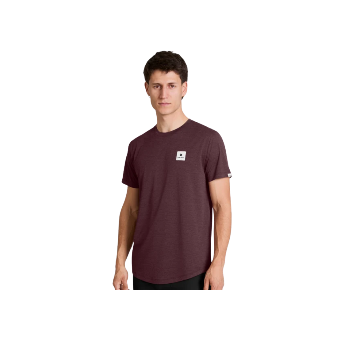 SAYSKY Clean Combat Pro T-Shirt in Burgundy for performance running