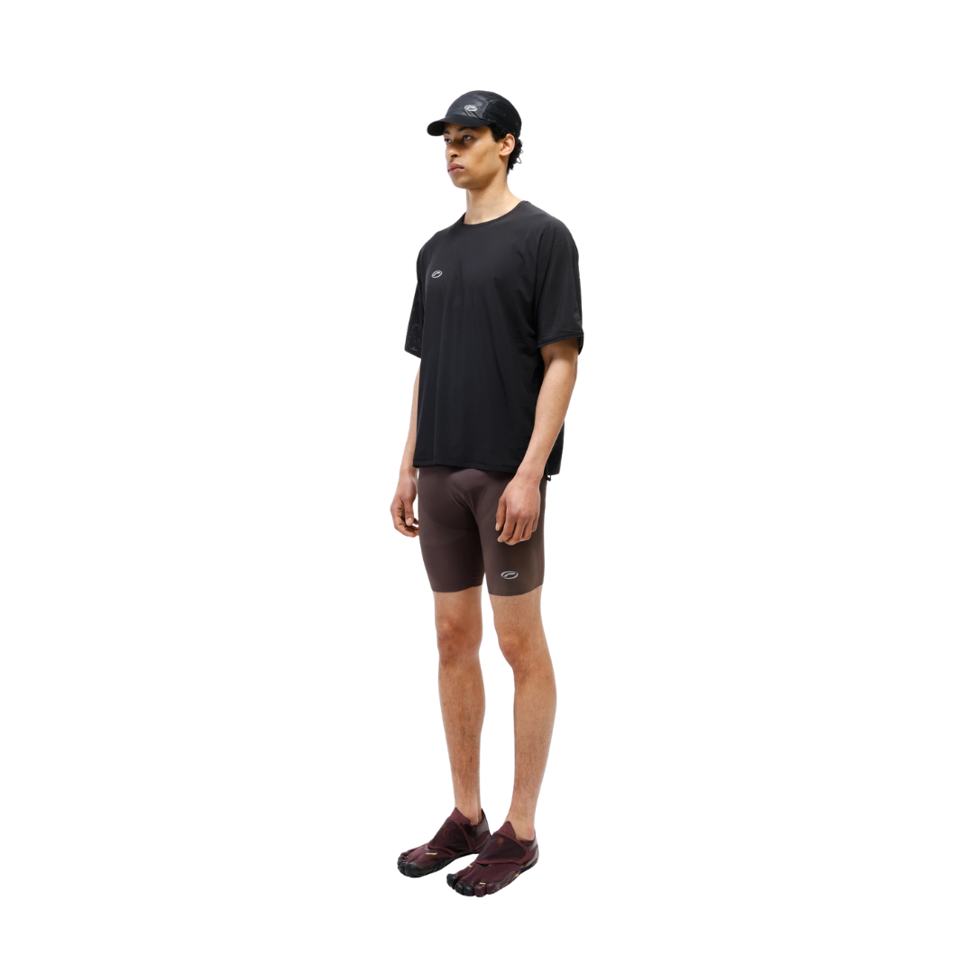 Optimistic Runners Perforated T-Shirt in Black