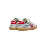VEJA Volley Leather Sneakers in Silver and Pepper