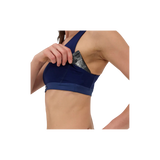 Bandit W Gridlock Scoopneck Bra Printed NY Navy