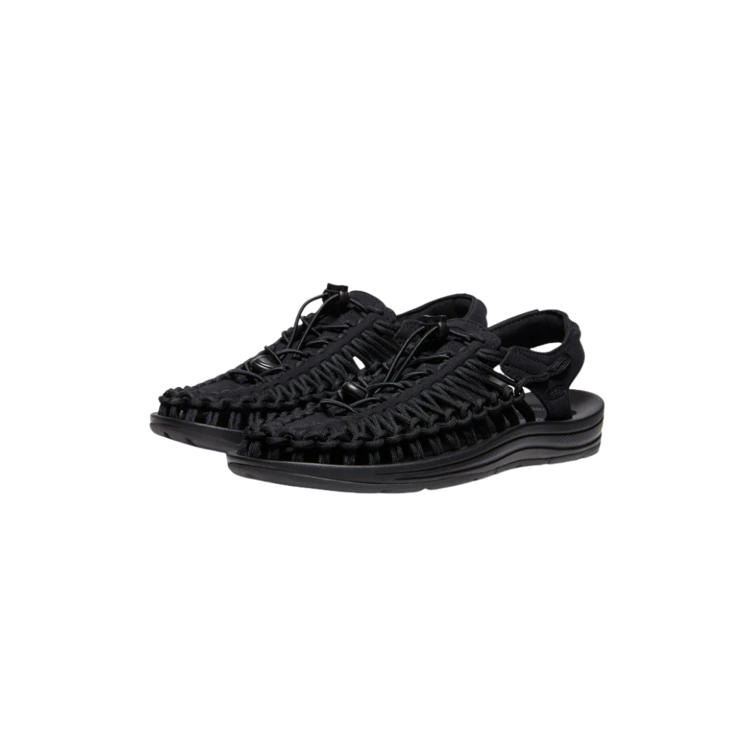 KEEN Women's UNEEK Sandals in Black with Recycled Cord Upper