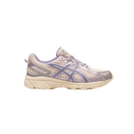ASICS Gel-Venture 6 Story mfg. Vanilla Violet Quartz Gingham – men's trail running shoes, vanilla and violet colorway, gingham pattern, Gel cushioning technology, durable outdoor sneakers