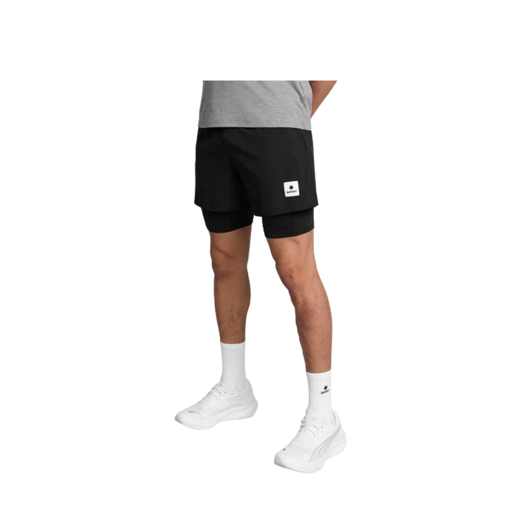 SAYSKY Pace 2 in 1 Running Shorts 5" in Black