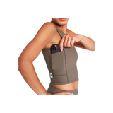 Saysky W Combat Rib Crop Top - Taupe
