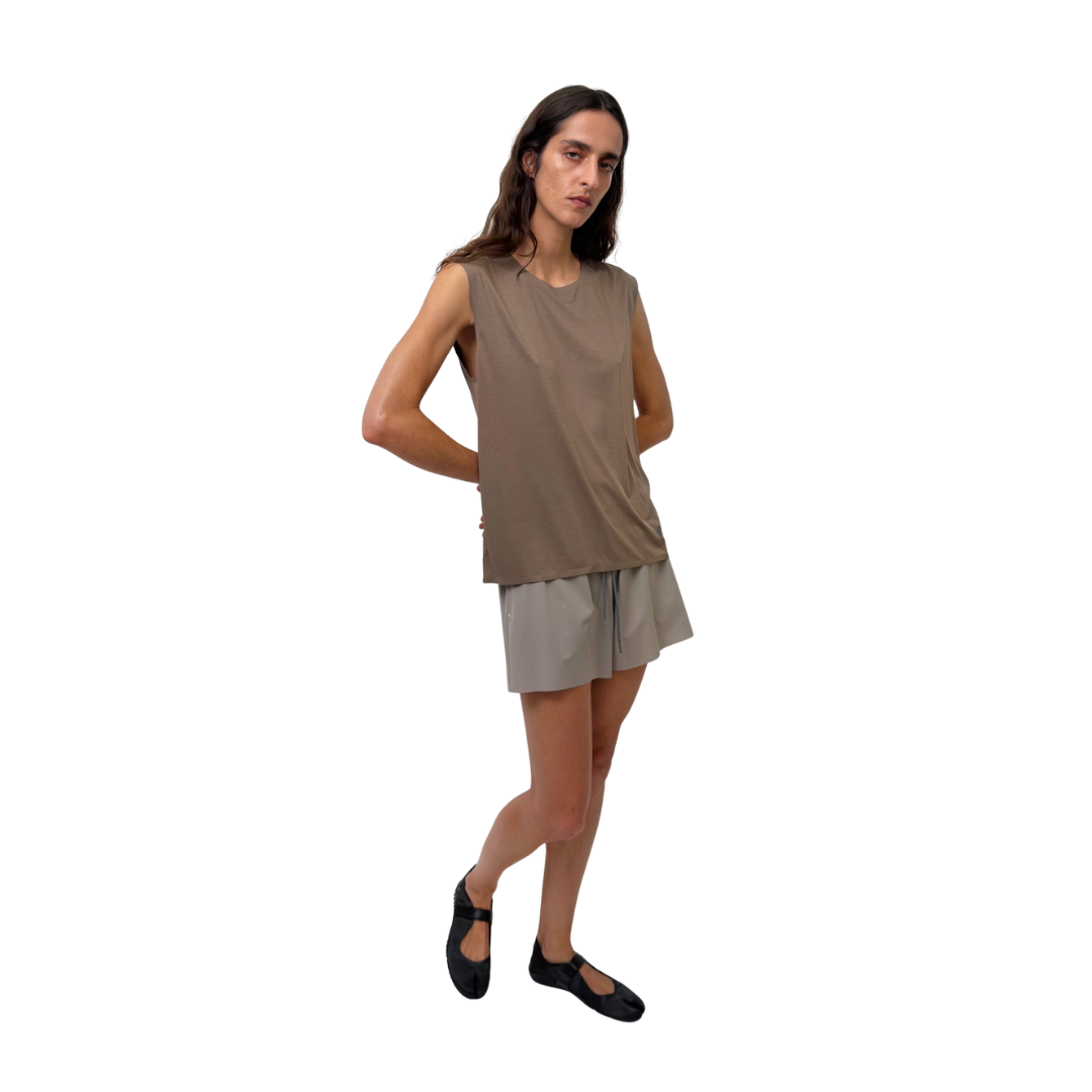 Optimistic Runners Recycled OR Tank Top AW26 in Brown