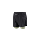 District Vision Layered Pocketed Trail Shorts - Black/Ash