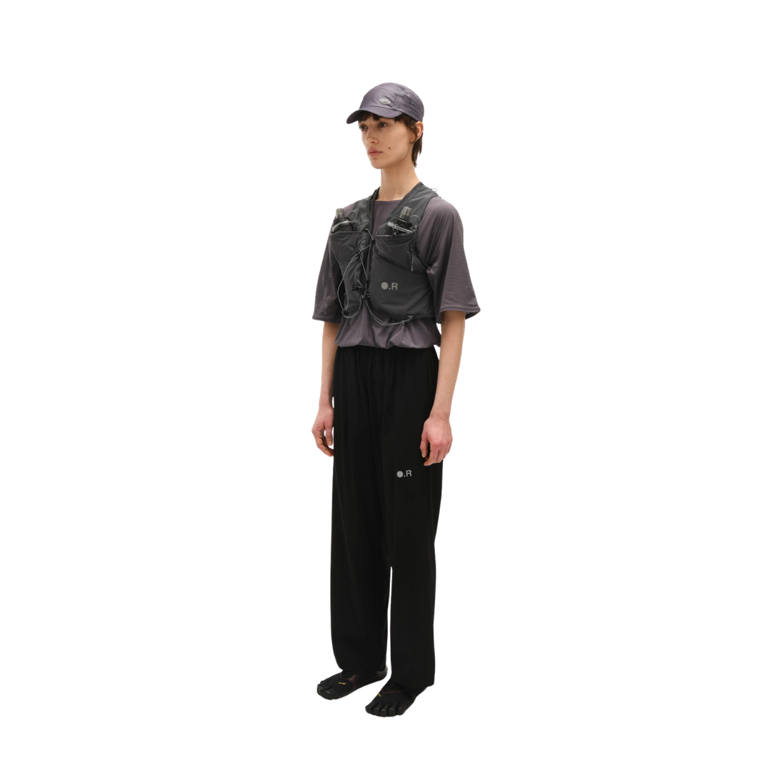 Optimistic Runners Wide Pants in Black with Reflective Details