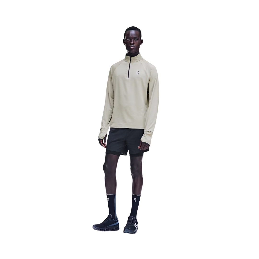 On Running Climate Shirt M in Brume with ThermaTec™ grid fleece and reflective details