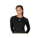 SAYSKY Mesh Base Layer Long Sleeve in Black with lightweight breathable mesh construction