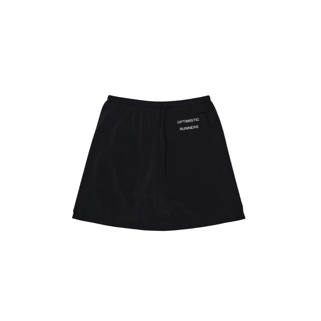 Optimistic Runners OR Skirt in Black with integrated inner tights and contrast hem trim