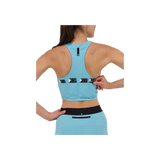 Bandit W Gridlock VNeck Crop Vintage Blue