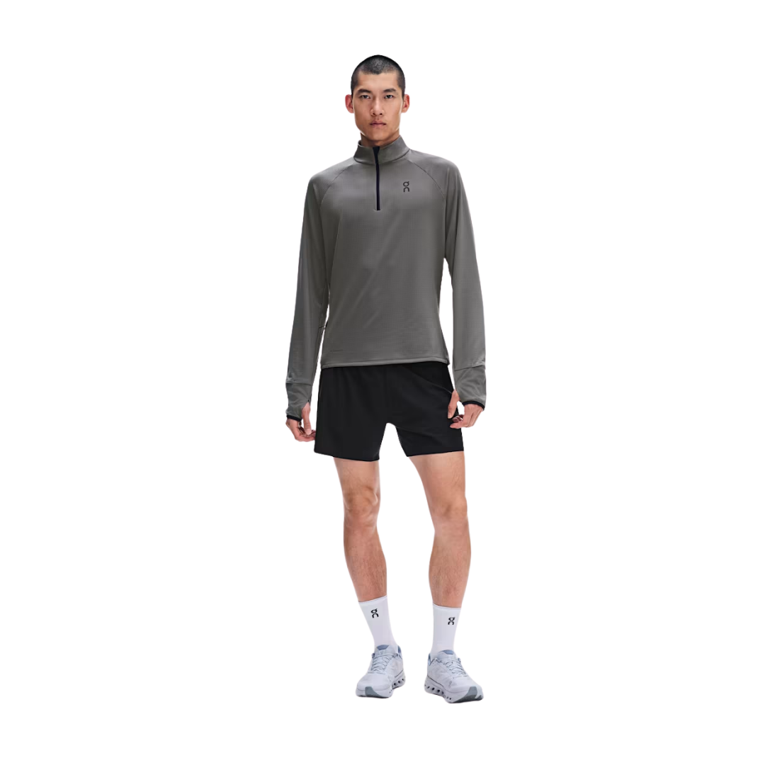 On Running Climate Shirt M in Ember with ThermaTec™ grid fleece and reflective details