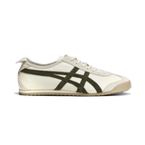 Onitsuka Tiger Mexico 66 Light Beige Olive – classic unisex sneakers, light beige and olive green leather upper, iconic stripe design, vintage-inspired running shoes, cushioned sole, durable rubber outsole, casual lifestyle footwear