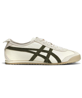 Onitsuka Tiger Mexico 66 Light Beige Olive – classic unisex sneakers, light beige and olive green leather upper, iconic stripe design, vintage-inspired running shoes, cushioned sole, durable rubber outsole, casual lifestyle footwear