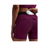 Bandit Women's Striped Cadence™ 5" Compression Shorts - Espresso / Azalea