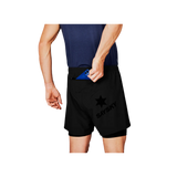 SAYSKY Pace 2 in 1 Shorts 5'' - Black