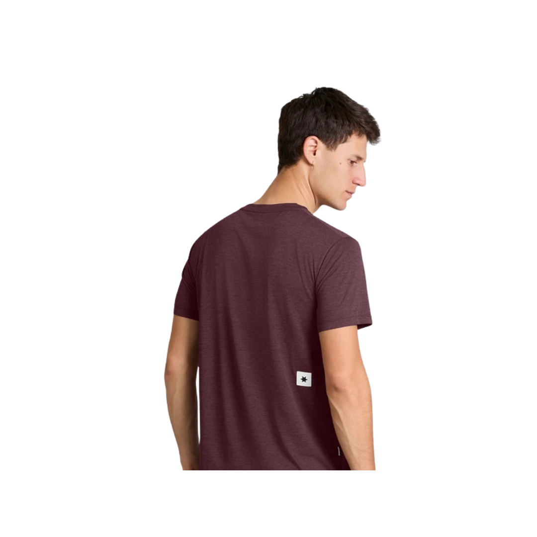 SAYSKY Clean Combat Pro T-Shirt in Burgundy for performance running