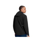 SAYSKY Clean Pace Flex Hooded Jacket in Black with adjustable hood and reflective details