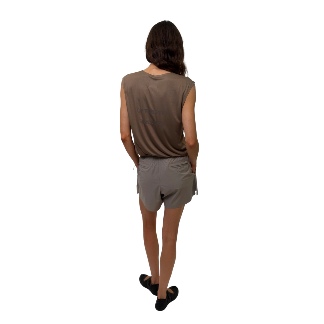 Optimistic Runners Recycled OR Tank Top AW26 in Brown