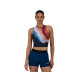 Bandit Stamina Crewneck Race Crop with Contrast Merrow Stitching