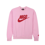 Nike x Nigo Fleece Crew Neck Sweatshirt Pink