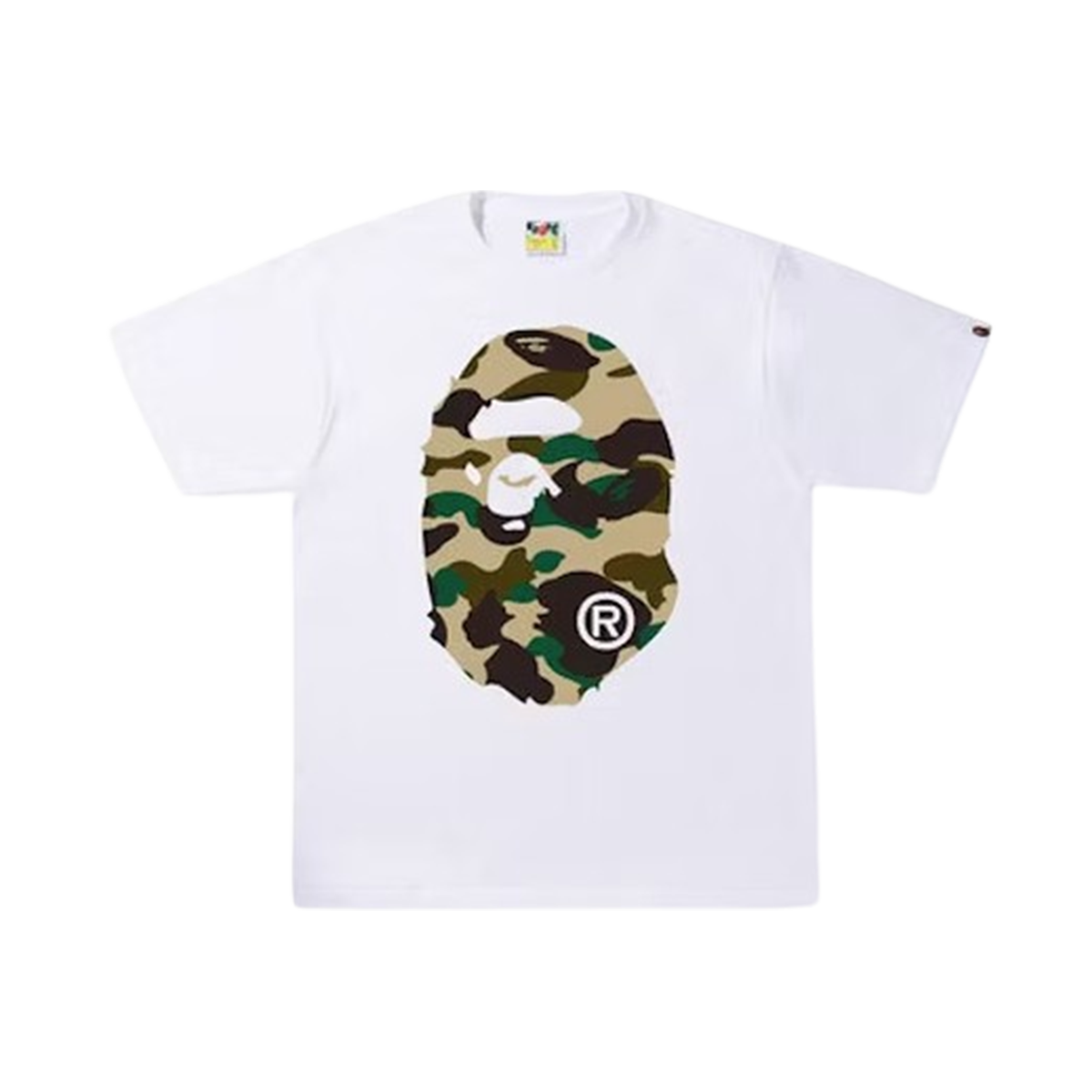 A Bathing Ape Bape 1st Camo Big Ape Head Tee White Yellow