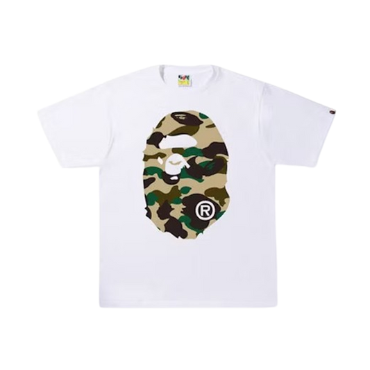 A Bathing Ape Bape 1st Camo Big Ape Head Tee White Yellow