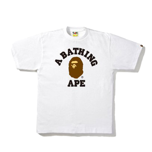 A Bathing Ape Bape Classic College Tee White