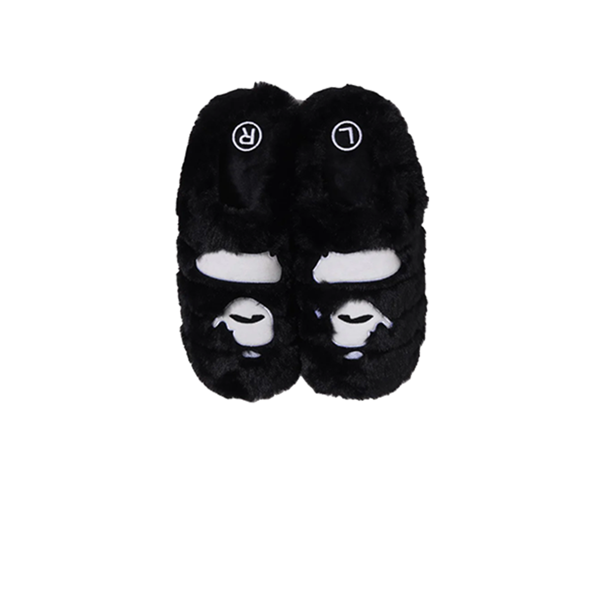 A Bathing Ape Head Puffer Sandals Subu Black