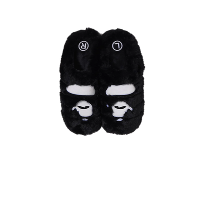 A Bathing Ape Head Puffer Sandals Subu Black