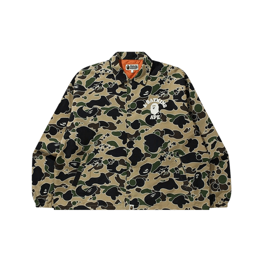 BAPE STA CAMO Relaxed Fit Coach Jacket Yellow