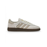 Adidas Handball Spezial Aluminum Wonder Beige Women's – women's low-top sneakers featuring beige synthetic leather upper with aluminum metallic accents, durable suede overlays, classic handball-inspired design, gum rubber outsole for superior grip and traction, breathable perforations, stylish and functional for casual wear and sports activities
