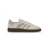 Adidas Handball Spezial Aluminum Wonder Beige Women's – women's low-top sneakers featuring beige synthetic leather upper with aluminum metallic accents, durable suede overlays, classic handball-inspired design, gum rubber outsole for superior grip and traction, breathable perforations, stylish and functional for casual wear and sports activities