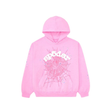 Sp5der OG Web Hoodie Pink