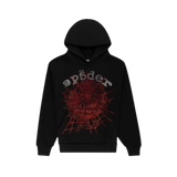 Sp5der Hoodie Black Rhinstone