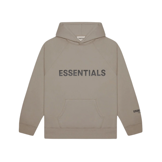 Fear of God Essentials Pullover Hoodie Applique Logo Taupe